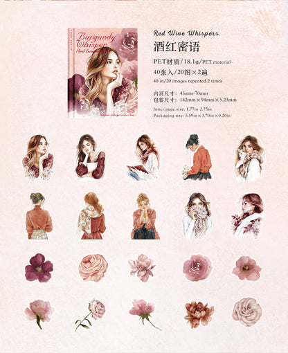 S-38  Flower Encounter Series Scenery Sticker