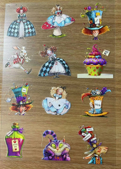 E-36 Alice 3Dembossed sticker one piece