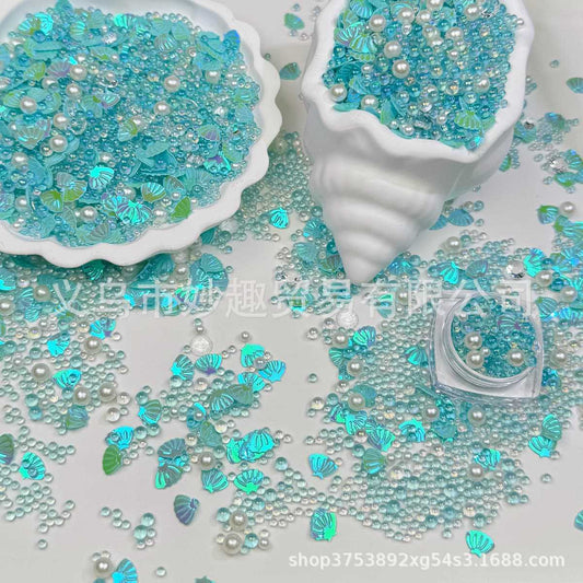 Gem-3 Ocean Shell Sequin Patch Bubble Pearl