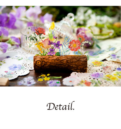 S-10 PET Stickers Flower Season Series Plant and Flower 6 Options