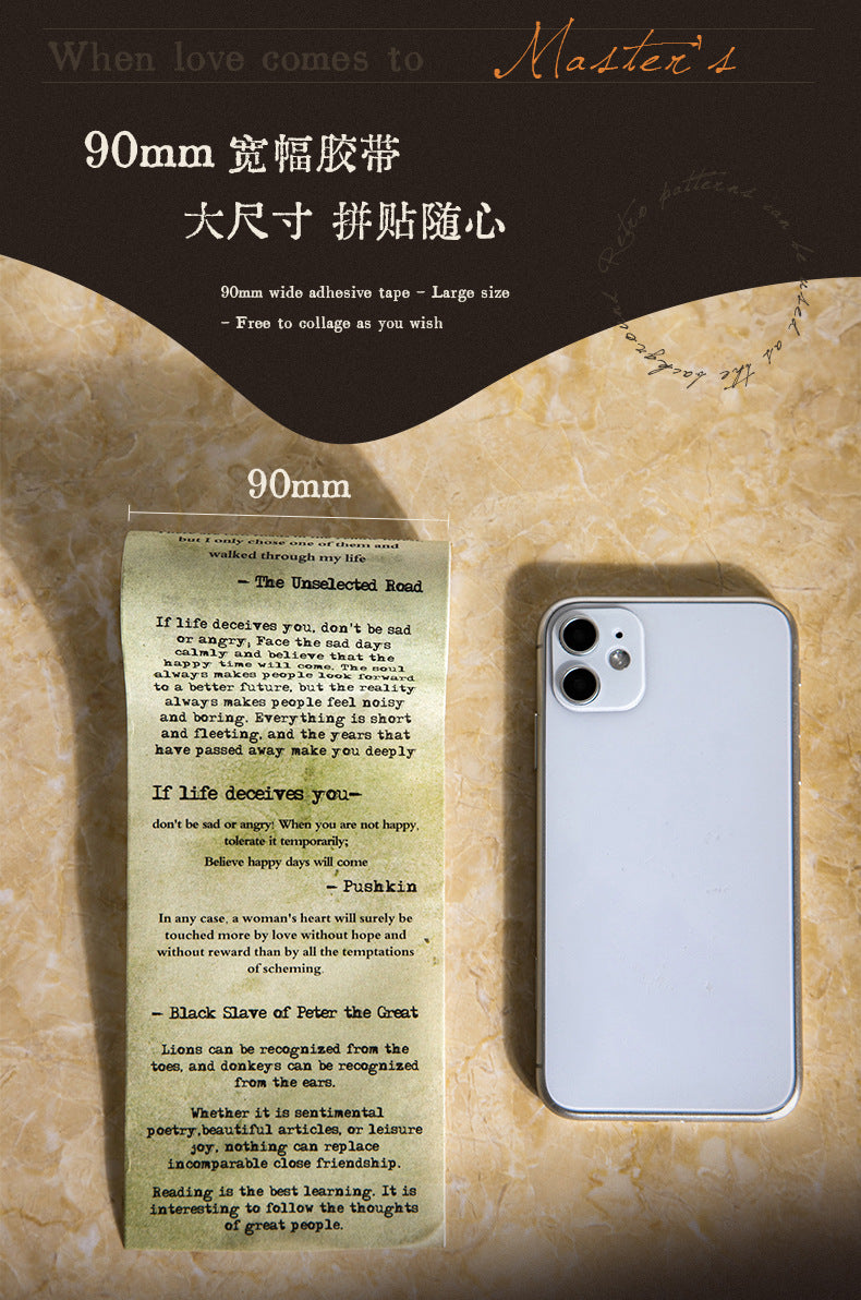 S-34  Literary Manuscript Series Large Size Literary Theme Tape 6Style