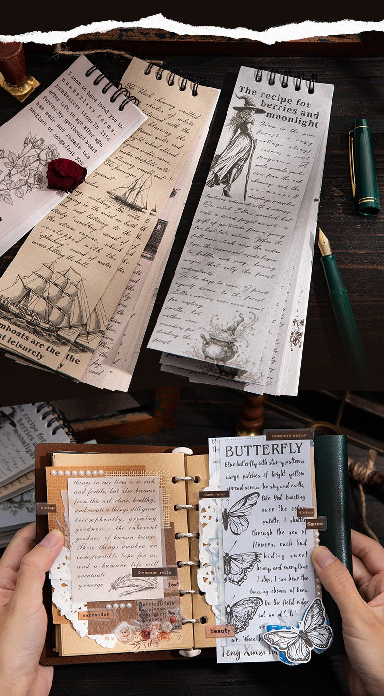 P-14 Retro Theme Coil Material Book Story Essay Series 6Style