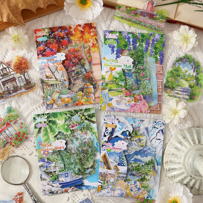 S-49  Seasonal Light Painting Series Sticker Pack 4Style