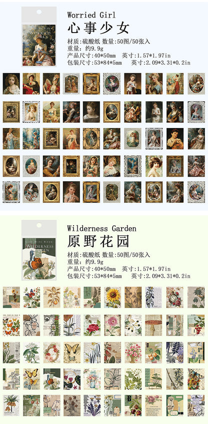 P-12 Ancient Forest Sulfuric Acid Paper Material Pack Life mini Book Series