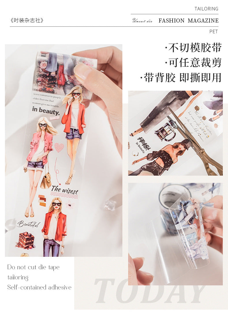S-45 Fashion Magazine Series PET Tape for Character 6Style