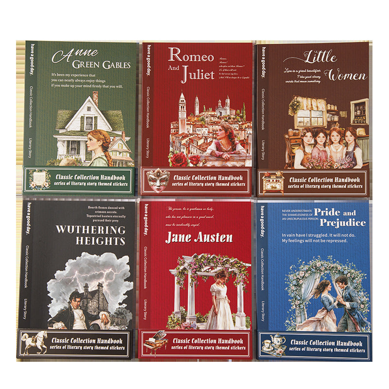 S-14 Masterpiece Collection Handbook Series Literary Story Theme Stickers 6Style