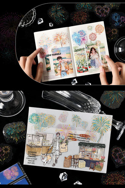 S-16 Dark Phantom PET Sticker package Gorgeous Fireworks Painting Series