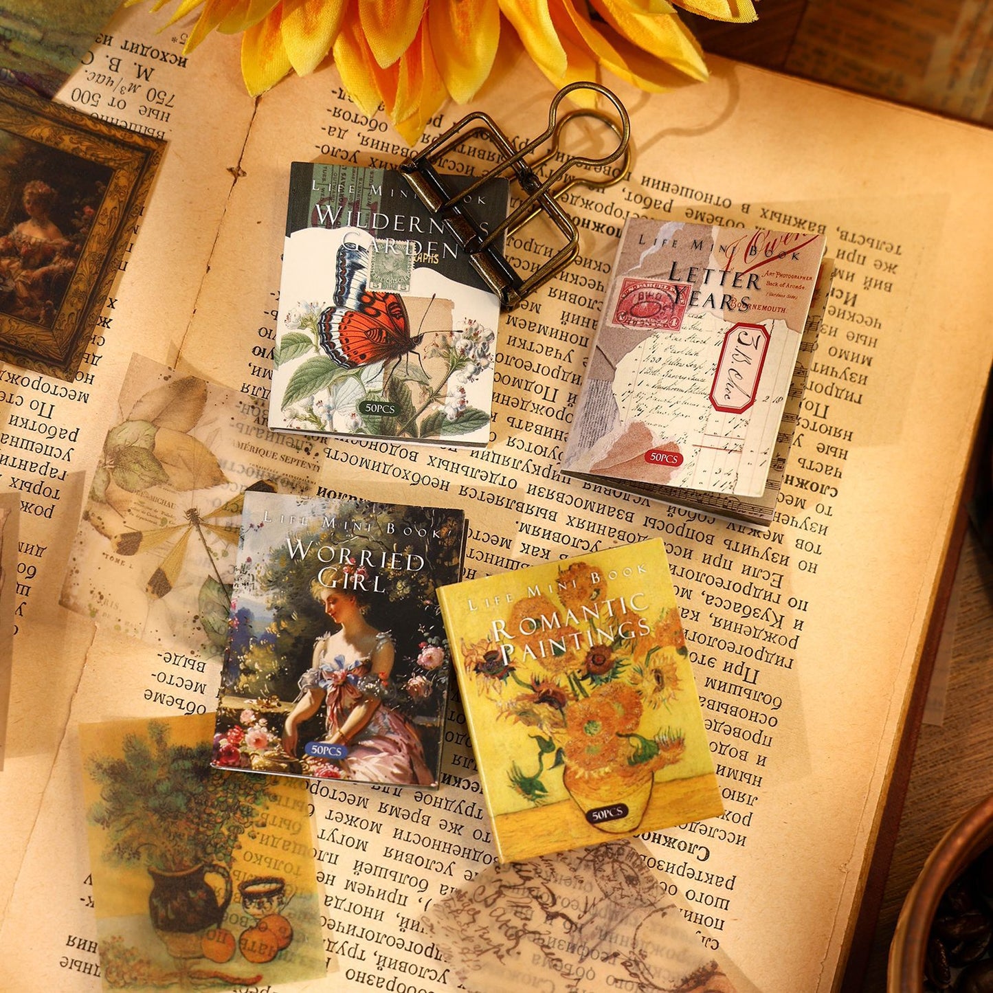 P-12 Ancient Forest Sulfuric Acid Paper Material Pack Life mini Book Series