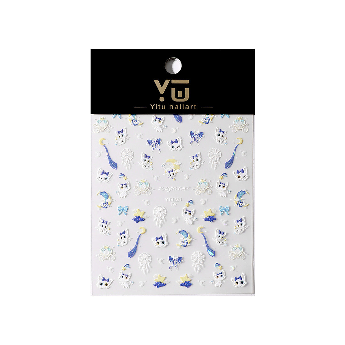 MINI-11 Shell Light Bowknot Kitten Stickers