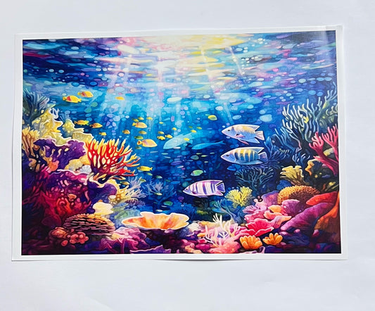 P-5 Underwater World paper( photo paper,A5 size)