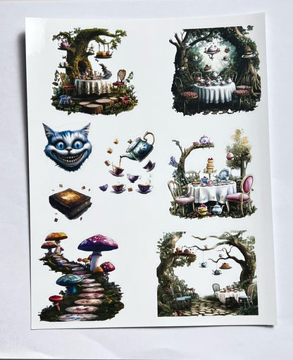 S-82 Alice sticker (glossy paper precut sticker) 14*18cm each piece