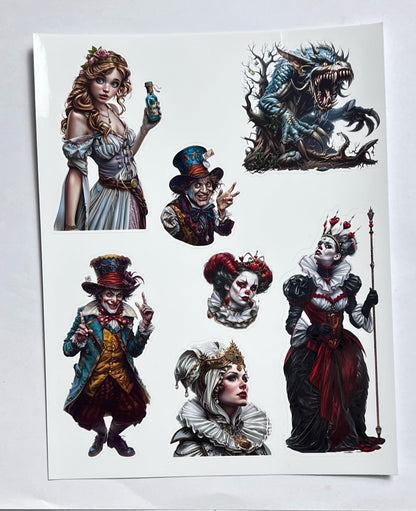 S-82 Alice sticker (glossy paper precut sticker) 14*18cm each piece