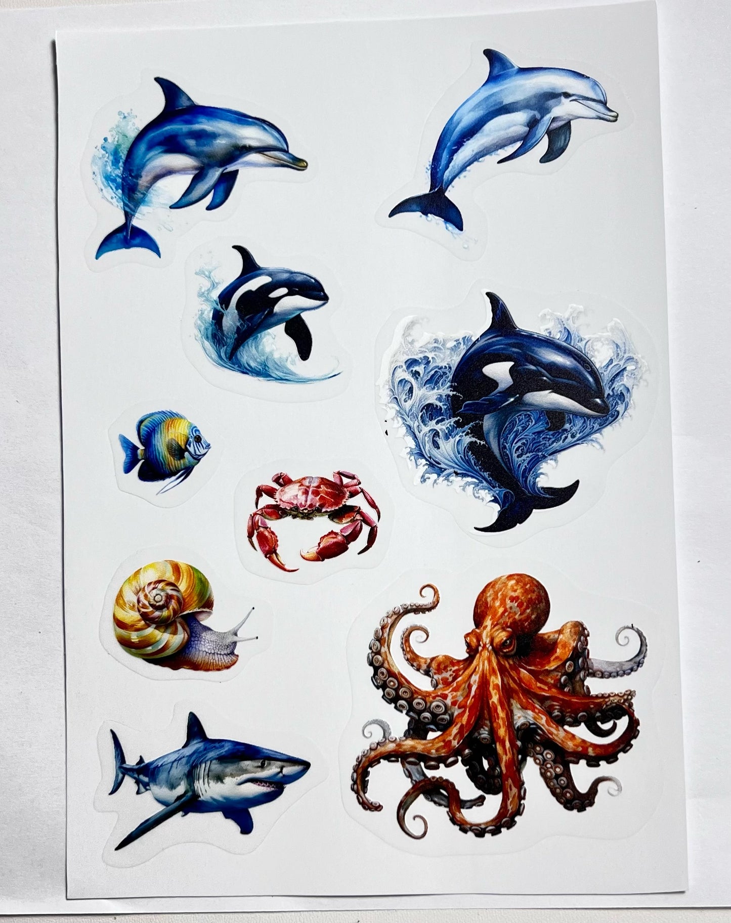S-9 Underwater world/mermaid Stickers (pet precut sticker) 14*20cm each piece