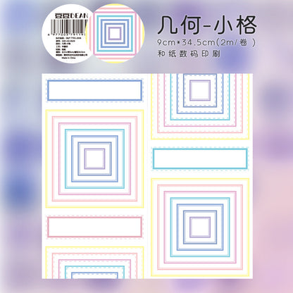 T-13 geometric precut washi tape
