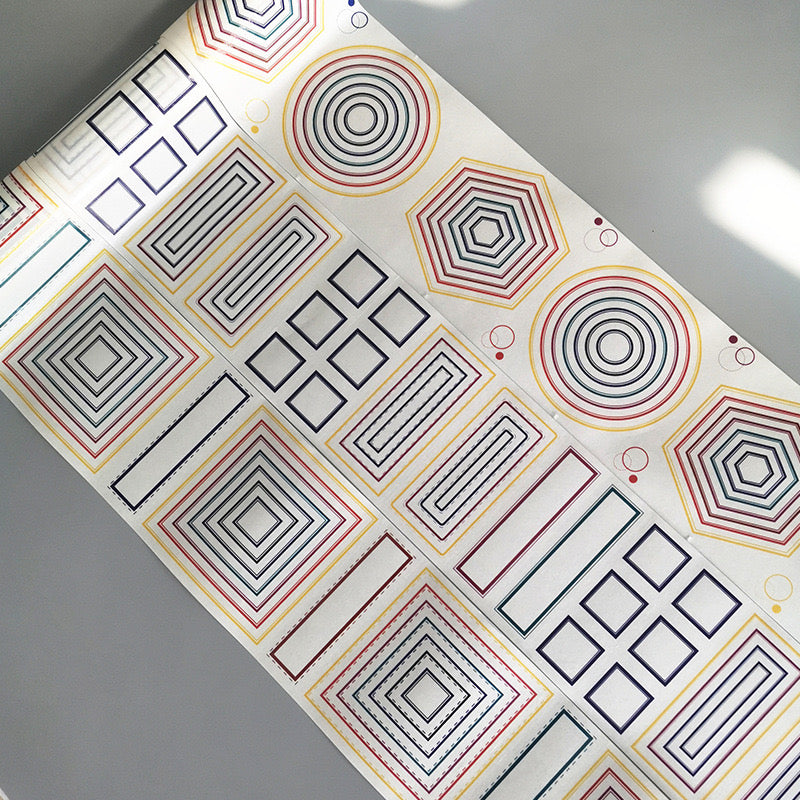 T-13 geometric precut washi tape
